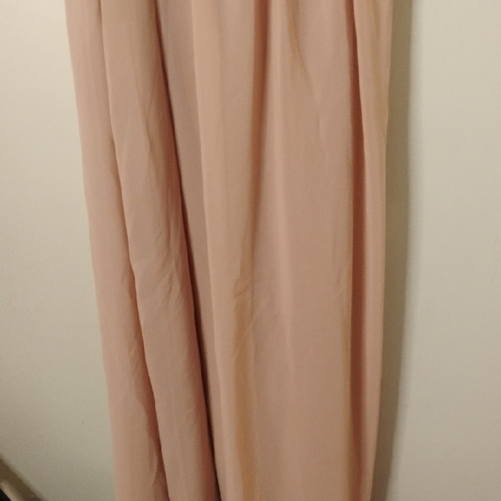 Blush Mark Elegant One-Shoulder Long Pink Dress - Picture 4 of 4